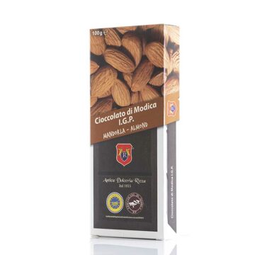Cioccolato di Modica IGP alla Mandorla - Tradizionale - Antica Dolceria Rizza