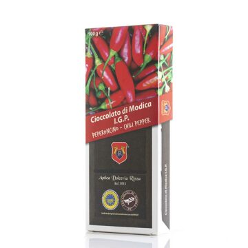 Cioccolato di Modica IGP al Peperoncino - Tradizionale - Antica Dolceria Rizza