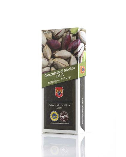 Cioccolato di Modica IGP al Pistacchio - Tradizionale - Antica Dolceria Rizza