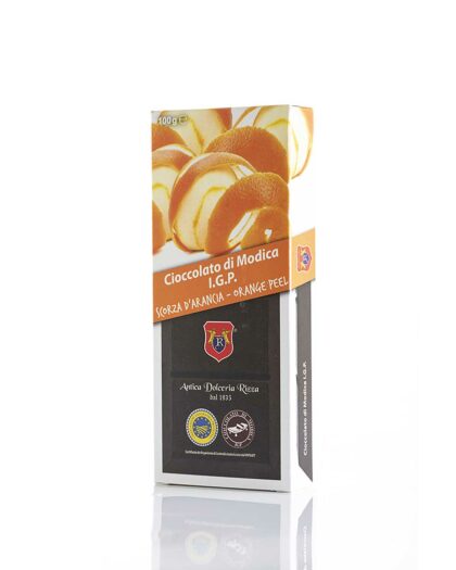 Cioccolato di Modica IGP alla Scorza d'Arancia - Tradizionale - Antica Dolceria Rizza