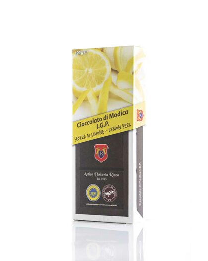 Cioccolato di Modica IGP alla Scorza di Limone - Tradizionale - Antica Dolceria Rizza