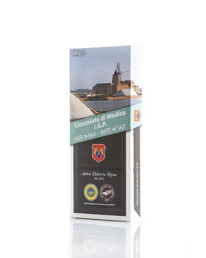 Cioccolato di Modica IGP ai Soffi di Sale - Tradizionale - Antica Dolceria Rizza