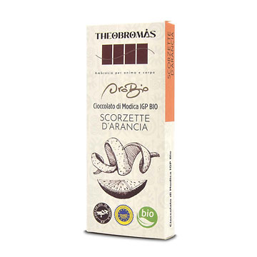 Cioccolato di Modica IGP Biologico con Scorzette d'Arancia - Oro Bio - THEOBROMÀS