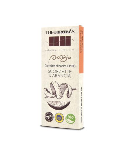 Cioccolato di Modica IGP Biologico con Scorzette d'Arancia - Oro Bio - THEOBROMÀS