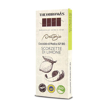Cioccolato di Modica IGP Biologico con Scorzette di Limone - Oro Bio - THEOBROMÀS
