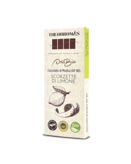 Cioccolato di Modica IGP Biologico con Scorzette di Limone - Oro Bio - THEOBROMÀS