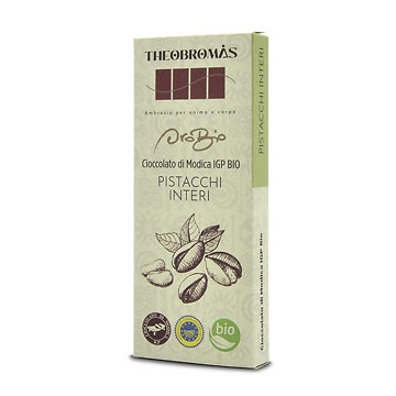 Cioccolato di Modica IGP Biologico con Pistacchi Interi - Oro Bio - THEOBROMÀS