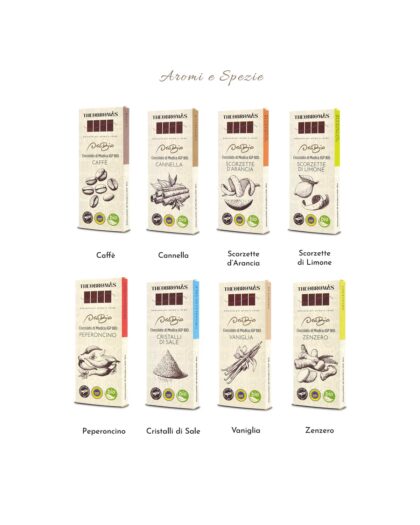 Cioccolato di Modica IGP Biologico - Box AROMI E SPEZIE - Linea ORO BIO - THEOBROMÀS