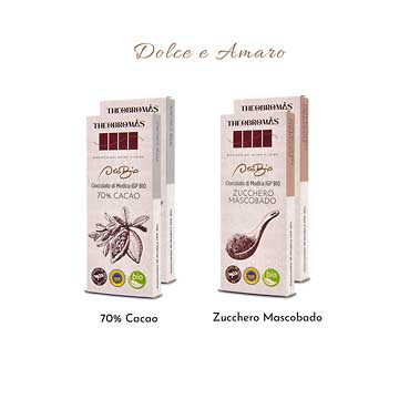 Cioccolato di Modica IGP Biologico - Box DOLCE AMARO - Linea ORO BIO - THEOBROMÀS